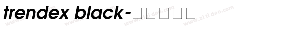 trendex black字体转换
